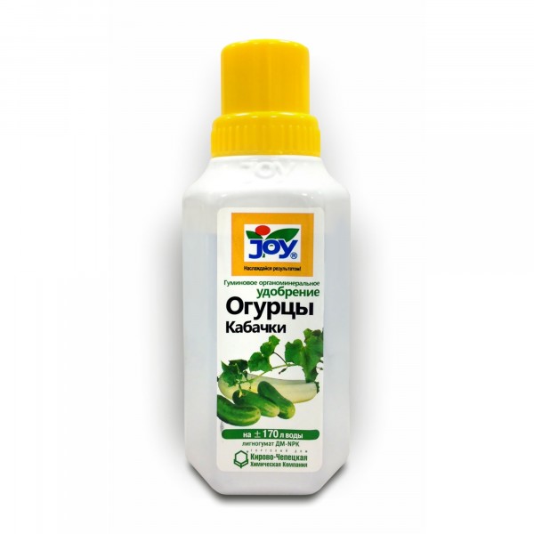 Фото Удобрение жидкое огурцы, кабачки joy 0,33 л