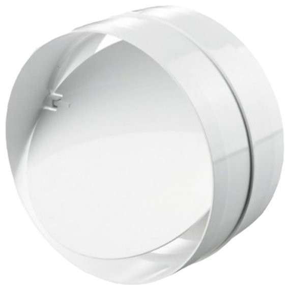 Фото Соединитель круглых каналов (125мм) пвх, с клапаном, 2121, вентс