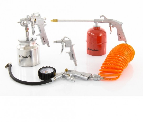 Фото Набор для покраски к компрессору matrix 5шт нижн. бачок с быстросъемн. соед. 57302