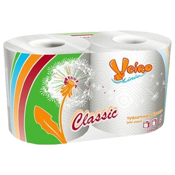 Полотенца бумажные linia veiro classic 2-х сл. 2 рулона