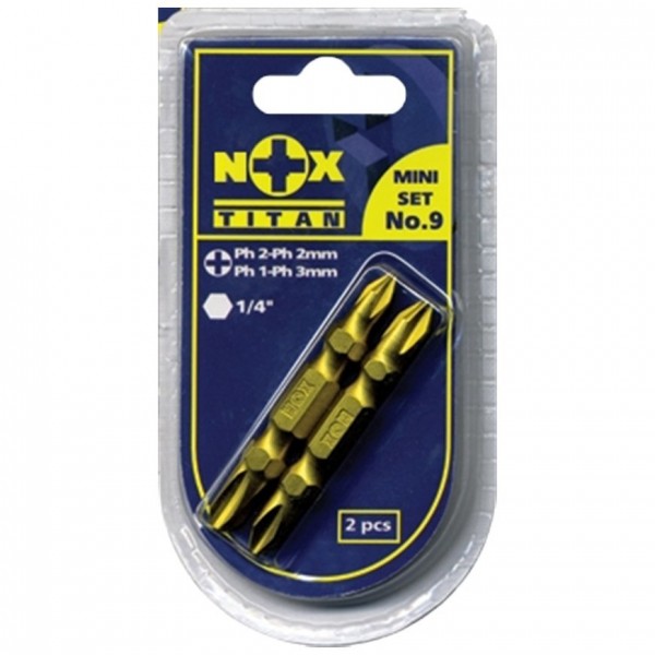 

набор бит ph2*ph2, ph1*ph3-50мм (2 биты на блистере) nox titan 556669