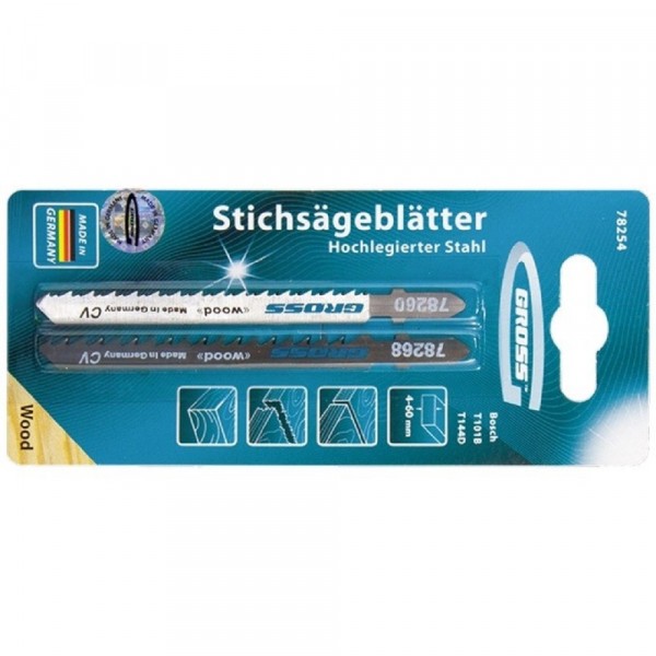 Фото Набор полотен для электролобзика по дереву 2шт.(t101b, t144d) gross 78254