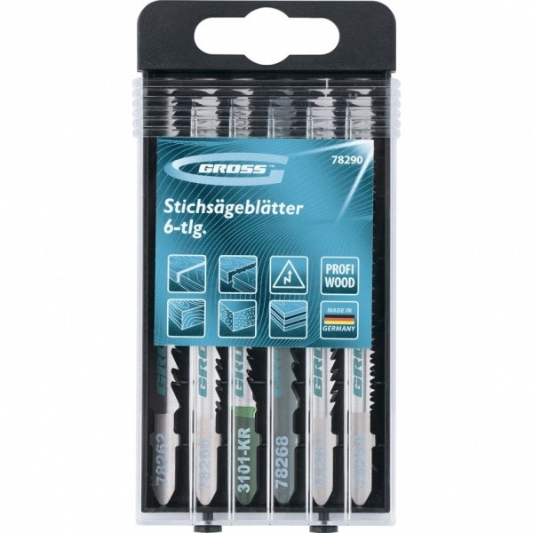 Фото Набор полотен для электролобзика по дереву 6шт. gross 78291
