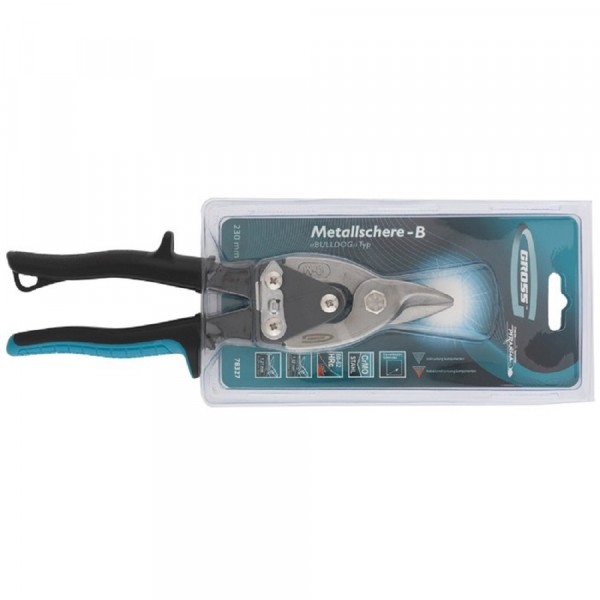 Фото Ножницы по металлу piranha 230мм прямой усил. рез (bulldog) сталь-сrmo двухкомпонентные рукоятки 783