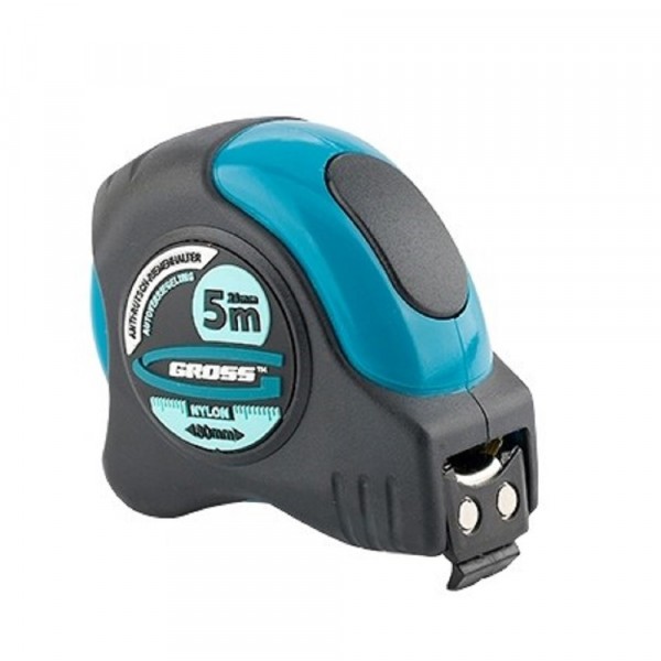 Фото Рулетка schlagfest 5мx25мм  магнитный обрезиненный зацеп автоматическая фиксация gross 31113