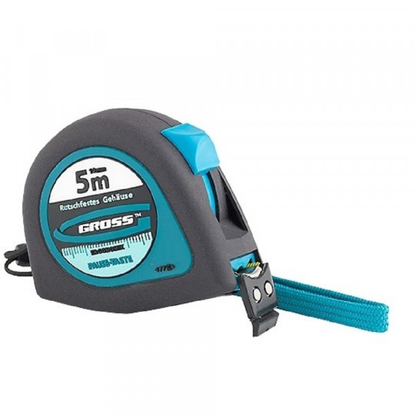 Фото Рулетка ergonomisch 5мx19 мм магнитный обрезиненный зацеп gross 31102