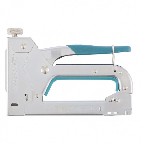 Фото Степлер мебельный регулируемый handwerker стальной корпус тип скобы 53, 4-14 мм gross 41000