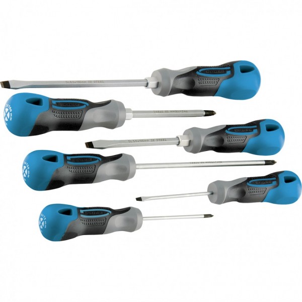Набор отвёрток 6 шт. s2, трехкомпонентная рук., gross 12164