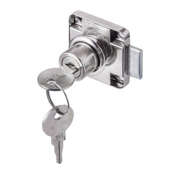 Фото Замок мебельный ul-22 хром локри