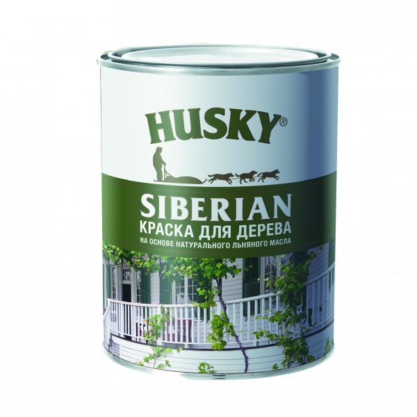 

краска для дерева husky siberian белая база а с умереной влажностью 0.9л