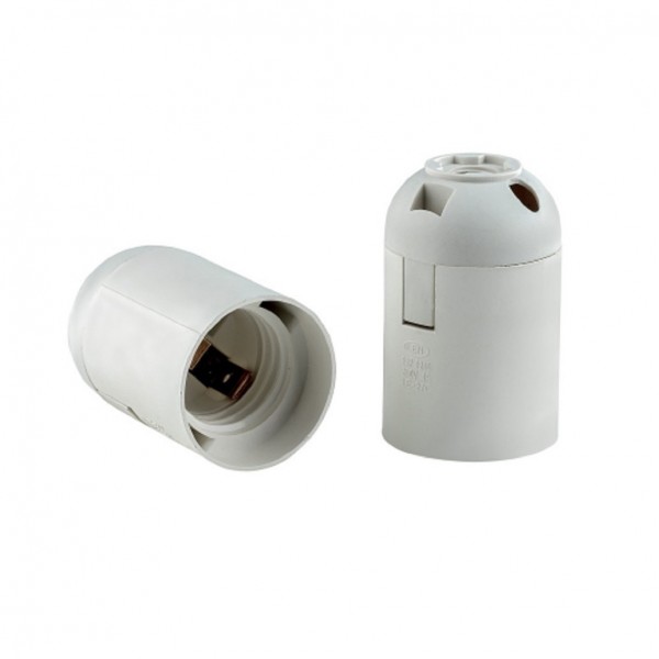 Фото Патрон e27 термост.пластик белый, подвесной гладкий, rev, 24533 9
