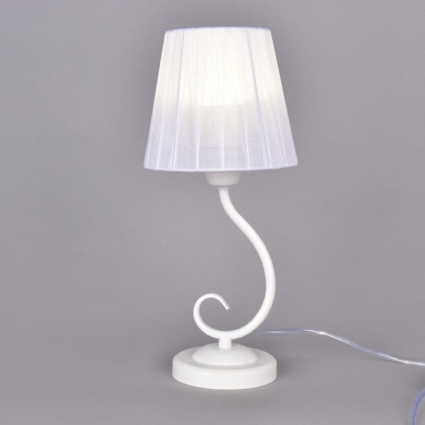 Фото Лампа настольная россвет рс20916 wt/1t белый е27 1х60вт ip20