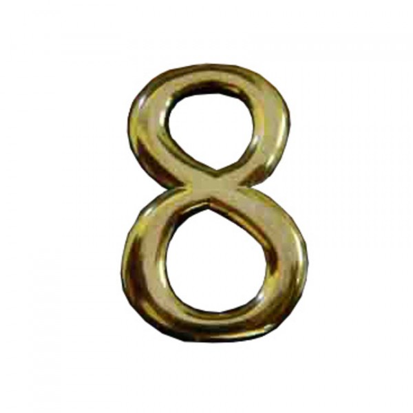 Фото Цифра 8 самоклеящаяся, цвет золото