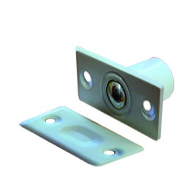 Фото Защелка межкомнатная шариковая trodos, цвет белый