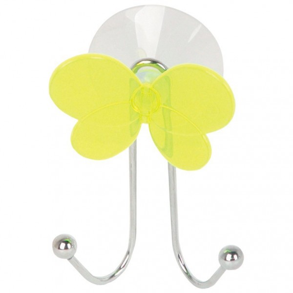 Фото Крючок бабочка двойной, на присоске w2065-1