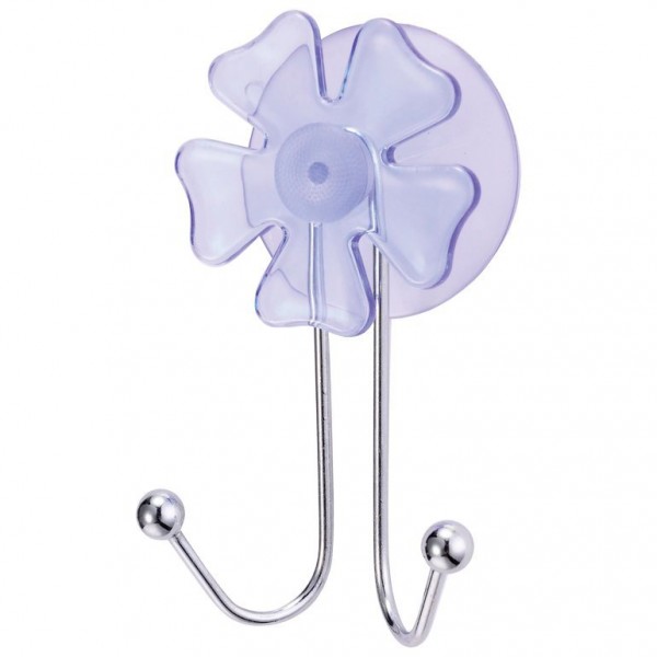 Фото Крючок цветок двойной, на присоске w2082g