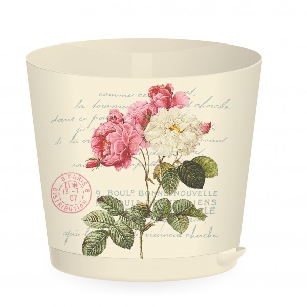 

горшок для цветов easy grow d 160 с прикорневым поливом 2 л молочный прованс