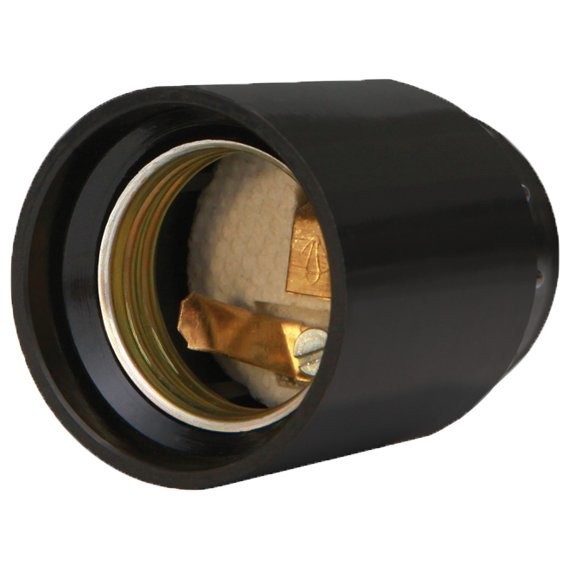 Фото Патрон e27 карболит черный, подвесной м12, universal, 5560725