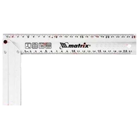 Фото Угольник алюминиевый 400мм matrix 32474