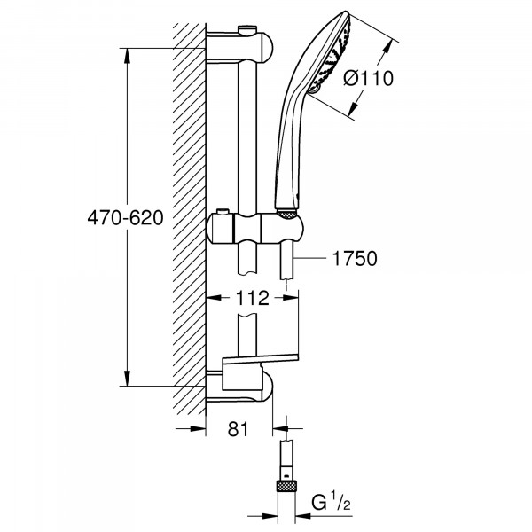 

душевой гарнитур grohe euphoria 27230001