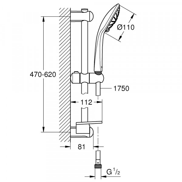 

душевой гарнитур grohe euphoria 27243001