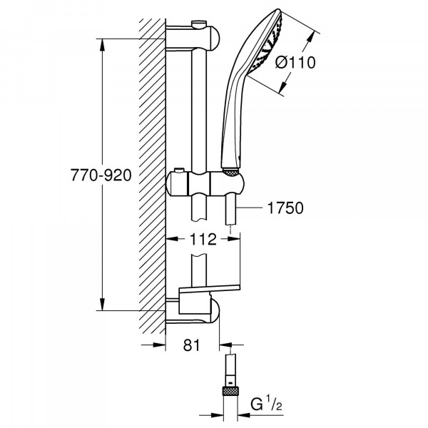 

душевой гарнитур grohe euphoria 27267001