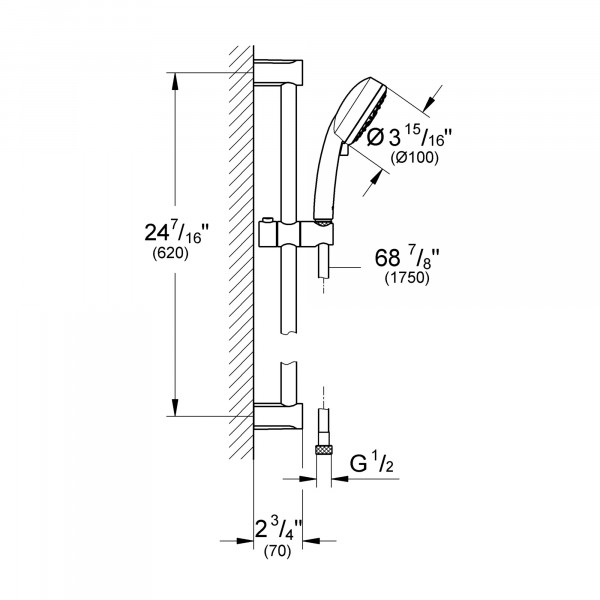 

душевой гарнитур grohe new tempesta cosmopolitan 27580002