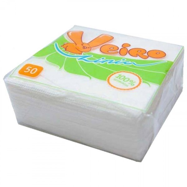 Фото Салфетки линия вейро белые  50шт