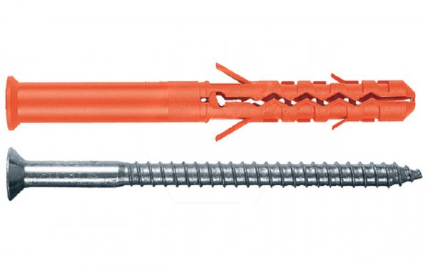 Фото Фасадный дюбель c шурупом потайн. гол с шлицем torx 10x140 (4 штуки)-пакет tecfi