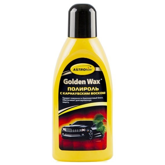 Фото Автополироль кузова 500мл карнауба golden wax астрохим ас-245