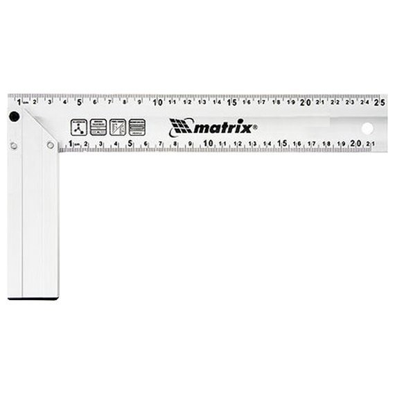 Фото Угольник алюминиевый 300мм, литой matrix 32472