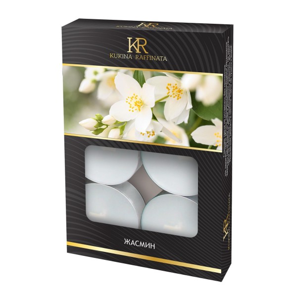 Фото Свеча ароматическая чайная малая 6шт жасмин kukina raffinata 202776