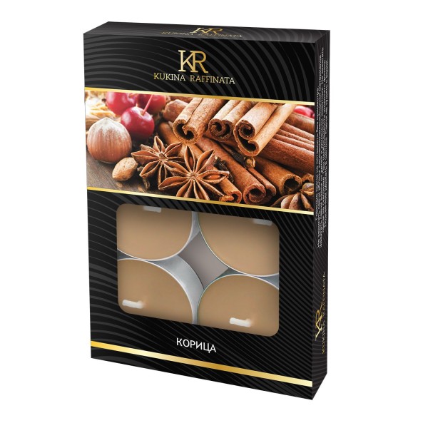 Фото Свеча ароматическая чайная малая 6шт корица kukina raffinata 202875