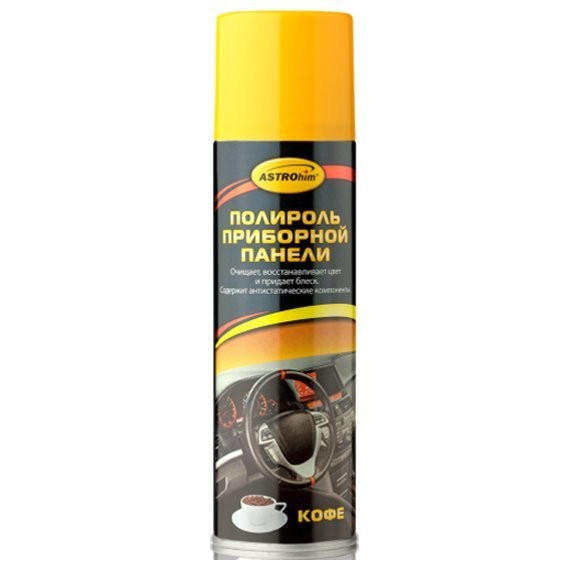 Фото Автополироль торпеды 335гр аэрозоль, кофе, астрохим ас-23311