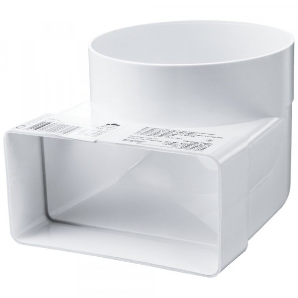 Фото Колено соединительное 60*204/150мм пвх, угловое 90град, 823р-150, вентс