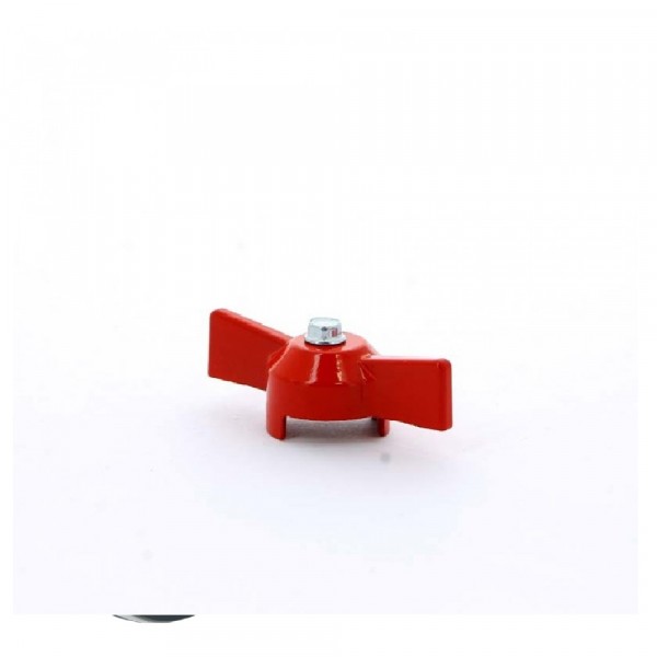 Фото Ручка-бабочка усиленная для шарового крана, красная 1/2-3/4, mp-у