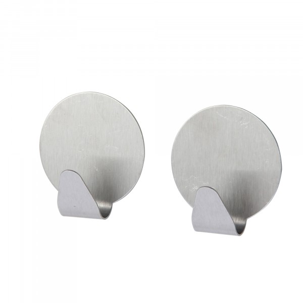 Фото Крючки из нержавеющей стали на липкой ленте, 2 шт. в упаковке