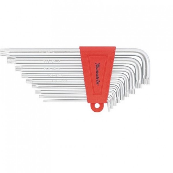 Фото Набор ключей torx 9шт т10-т50мм длинные, matrix 12306