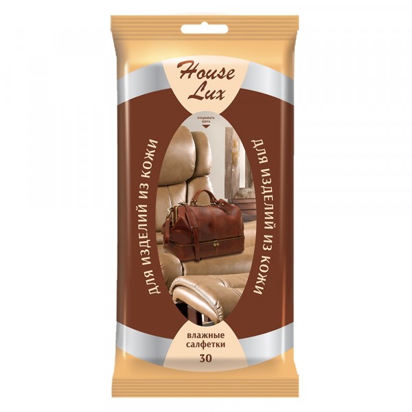 Фото Салфетки влажные house lux для изделий из кожи 48075