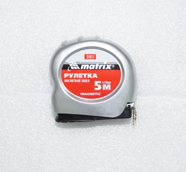 Фото Рулетка 5м 19мм магнитный зацеп magnetic matrix 31011
