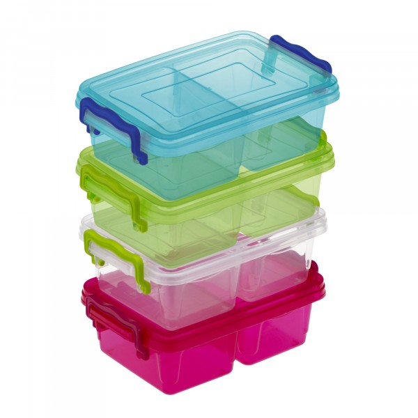 Фото Контейнер для хранения 0,5л 165х110х55мм идея с перегородкой м2849