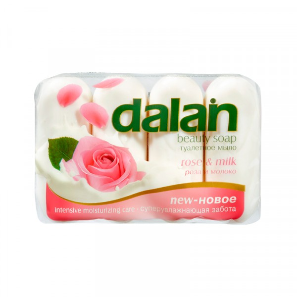 Фото Мыло туалетное 4*90г dalan beauty soap роза и молоко 4490