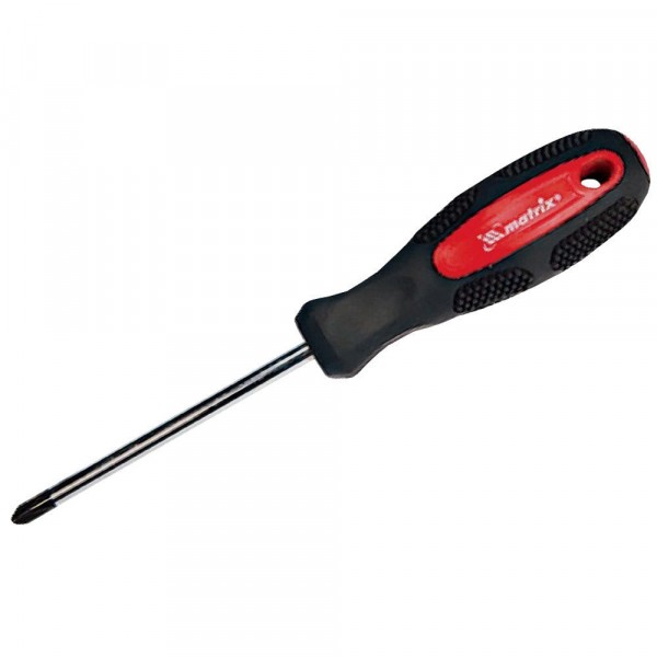 Фото Отвертка 8,0*150мм шлицевая с антискольз. двухкомп. ручкой matrix 12226