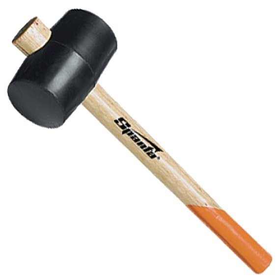 Киянка резиновая 340г с деревянной ручкой sparta 111405