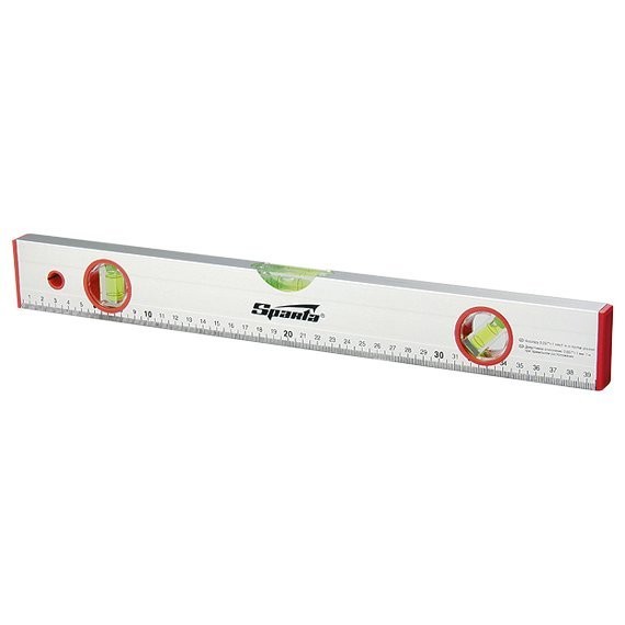 Фото Уровень 40см алюминиевый 3 глазка, линейка sparta 331205