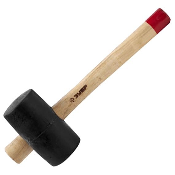 Киянка резиновая 90мм с деревянной ручкой зубр мастер 2050-90_z01