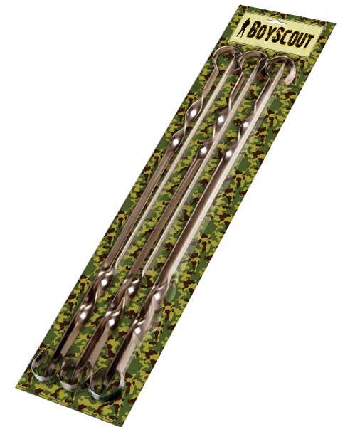 Фото Набор шампуров 6шт 45см плоские, в блистере boyscout 61326