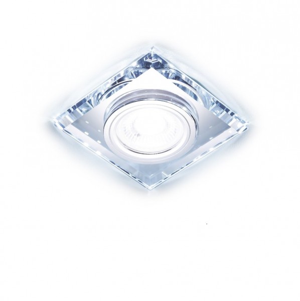 

светильник точечный ambrella s215 cl/mr16+3w led cold хром/прозрач.