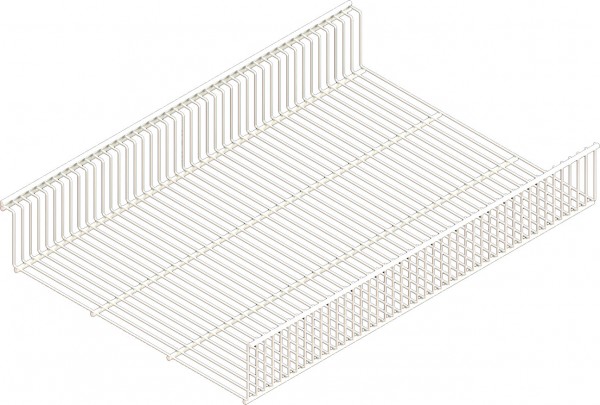 Фото Полка-корзина проволочная 438х607 мм, белая