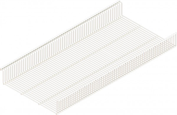 Фото Полка-корзина проволочная 438х900 мм, белая